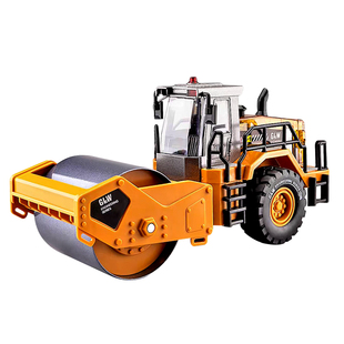 男孩压路机玩具车合金超大号挖掘机儿童玩具轧道机声光工程车模型