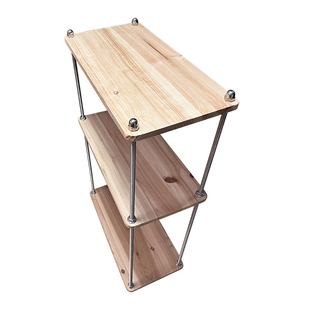 小红书diy自制螺杆落地实木收纳多层电器置物架厨房桌面储物架