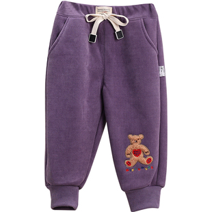 男童运动裤童装2026秋冬新款儿童加绒卫裤长裤男孩加厚外穿保暖裤