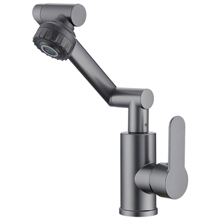 万向水龙头洗手盆卫生间冷热水家用招财猫洗脸机械臂台上面盆龙头