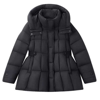 2025冬季新款中长款连帽棉衣
