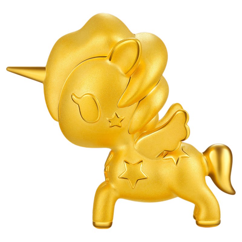 金至尊IP联名款tokidoki黄金摆件星辰织梦Stellina独角兽生肖马年