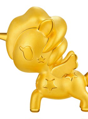 金至尊IP联名款tokidoki黄金摆件星辰织梦Stellina独角兽生肖马年