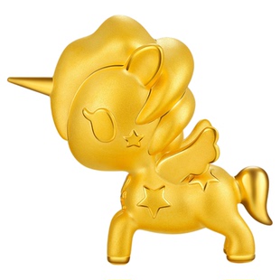 金至尊IP联名款tokidoki黄金摆件星辰织梦Stellina独角兽生肖马年