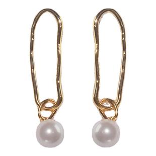 水流环形珍珠耳环 UNFOLDS浪漫气质高级感耳钉耳饰女63 OAK AVE