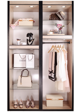 样板房衣柜衣帽间饰品鞋软装陈列