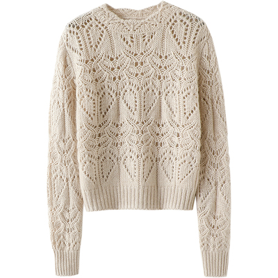 启超高端100%纯山羊绒衫