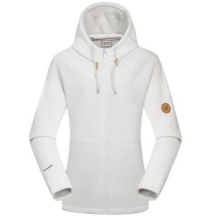 LAFUMA乐飞叶户外秋冬Polartec保暖抓绒衣女士宽松连帽摇粒绒外套