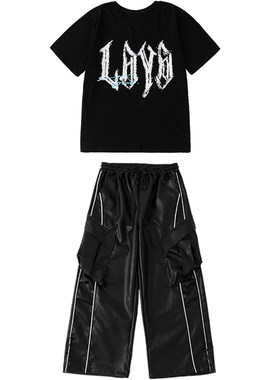 hiphop少儿机车风架子鼓表演服