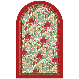 范居态度锦簇红色结婚免洗美式入户门皮革地垫进门垫防水复古垫子