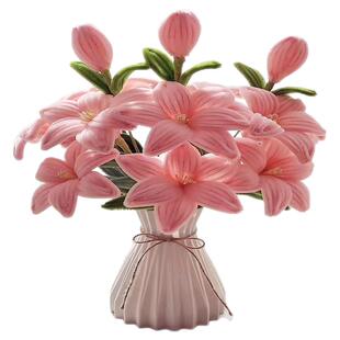 百合扭扭棒手工花束diy材料包加密活动节日送礼物自己制作小摆件