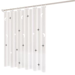 浴室洗澡帘浴帘防霉隔断防水防霉帘洗澡窗帘卫生间透明免打孔玻璃