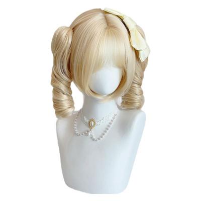 金色假发罗马卷lolita假发双马尾