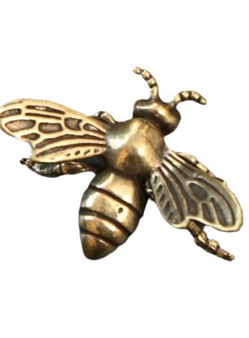 纯黄铜猛犸象蛇蜜蜂小动物摆件