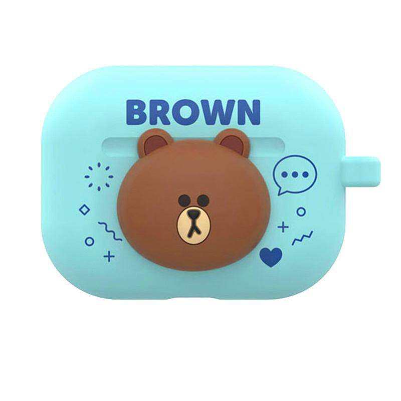 line friends布朗熊适用airpodspro保护套苹果耳机保护壳硅胶软壳可爱卡通小众男女个性无线蓝牙耳机保护壳