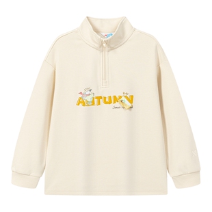 【商场同款】特步童装男童春季新款亲肤薄款套头儿童卫衣小童上衣