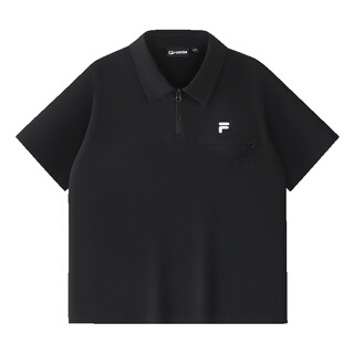 梭织POLO衫|FILA FUSION斐乐潮牌男子短袖2026夏新款T恤宽松上衣