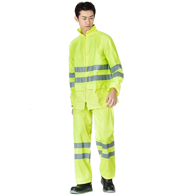 代尔塔pvc反光条荧光防雨工作服