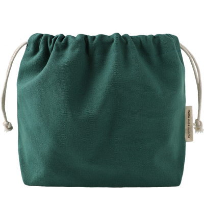 中号立体纯色帆布抽带内胆包