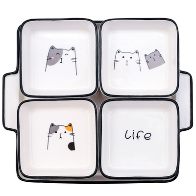 家用陶瓷分格蘸料碟餐具