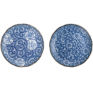 有古窑盘子碗陶瓷菜盘陶趣居日本进口家用盘平盘餐盘日式餐具瓷盘