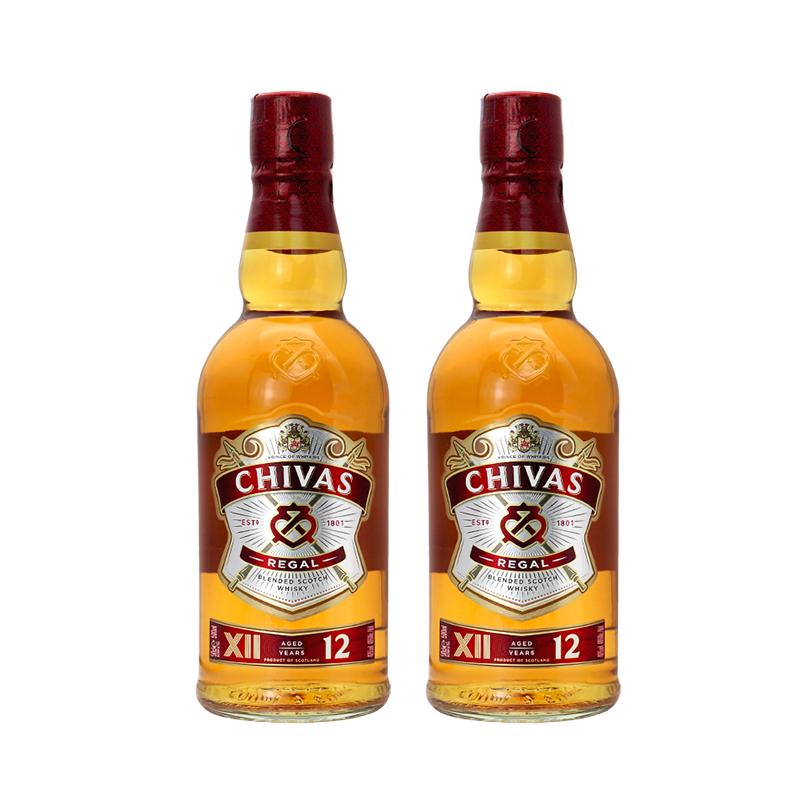 芝华士12年500ml*2苏格兰威士忌鸡尾酒调酒英国进口洋酒正品行货