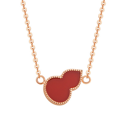 明牌珠宝18K金妙吉祥葫芦项链