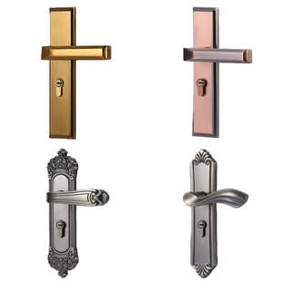 奇粤 室内门锁家用锁具实木金色卧室门锁房间静音欧式磁吸通用型