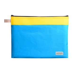 九千年文具定制 糖果色帆布文件袋拉链资料袋定做 学生女可爱小清新A4帆布考试袋收纳袋保单袋定制 现货批发