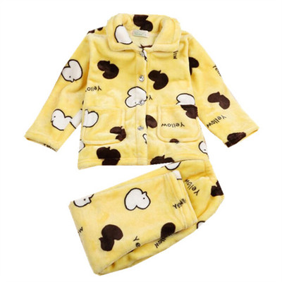 秋冬女童珊瑚绒纯棉长袖家居服