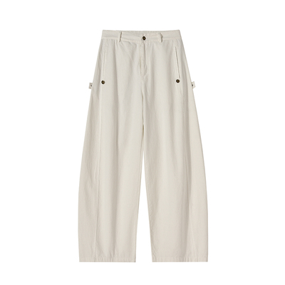 Dream made美式廓形弯刀休闲裤男春秋季直筒宽松阔腿工装裤子男生