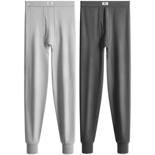 七匹狼男士秋裤薄款纯棉全棉宽松男衬裤打底男生毛线裤保暖裤男款