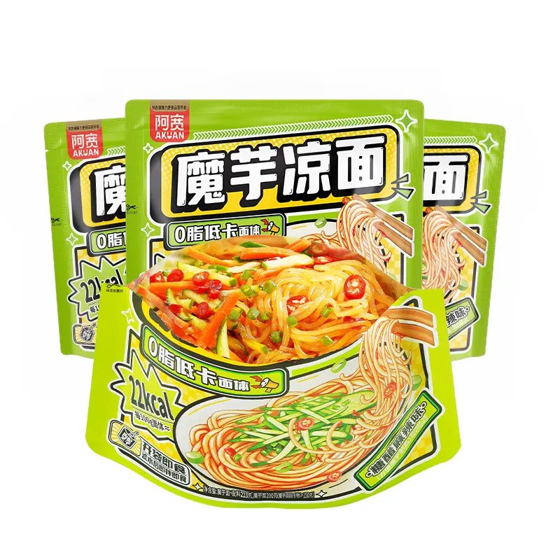 阿宽魔芋凉面糖醋麻辣味凉皮爽口解馋免煮速食主食