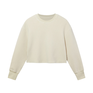 Nest Designs女士摇粒绒圆领套头卫衣外套家居服秋冬保暖简约休闲