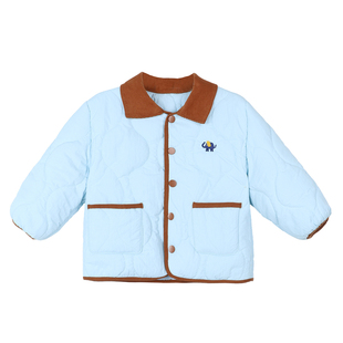 小O爸男婴童 宝宝外套男童秋冬季夹棉2025新款婴儿保暖棉服