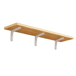 墙上置物架一字隔板定制实木墙面卧室书架挂墙铁艺壁挂搁板三角架