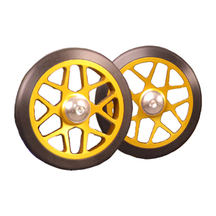 Fearlessknight适合Brompton小布自行车配件推行轮易行轮改装