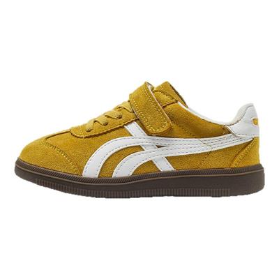 黄色儿童德训鞋真皮男童运动鞋