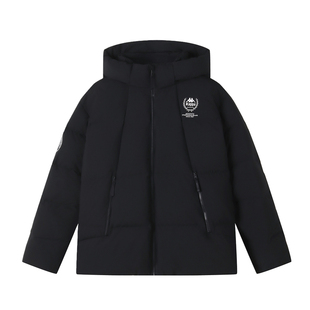 Kappa卡帕 短款羽绒服女冬新款情侣加厚连帽羽绒外套户外面包服男