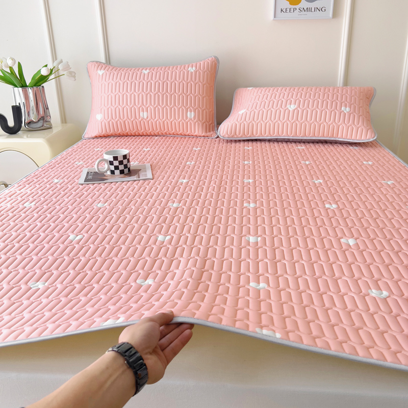 2025新款夏天凉席三件套可凉丝婴儿水洗床单学生宿舍冰可用垫席子