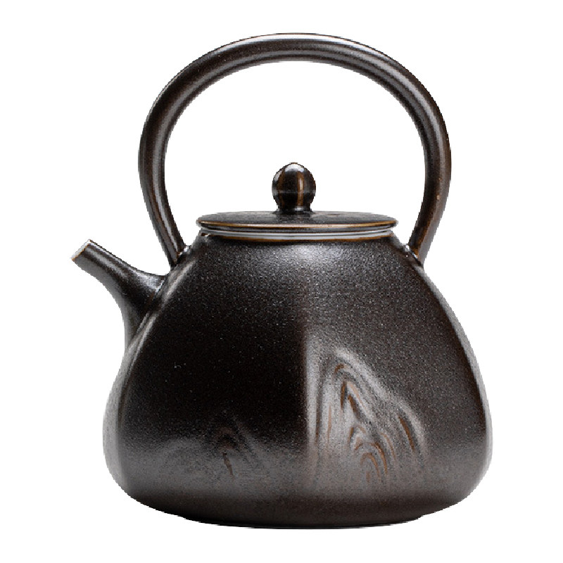 纯手工沙金釉日式茶壶陶瓷