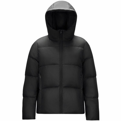 森马纯色宽松三防连帽羽绒服女