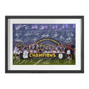 德国队14年世界杯全家幅签名纪念相框德迷送男友礼物足球酒吧装饰