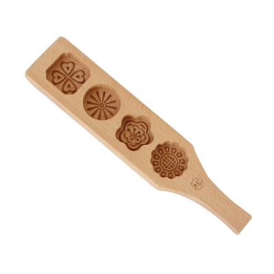 木质冰皮中秋手工馒头老式月饼模