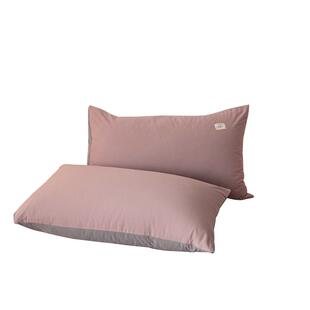 纯棉AB版枕头套48cmx74cm一对装家用枕头枕芯内胆套宿舍纯色加厚2