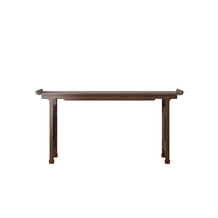 新中式中堂六件套实木农村客厅堂屋现代乌金木供桌八仙桌条案条几