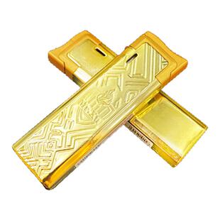 个性正品金属压纹翻盖防风打火机蓝焰直冲充气耐用广告刻字定制