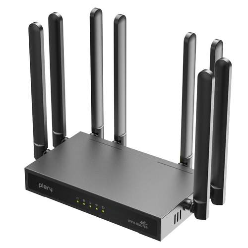 plery普锐R607工业级4G插卡路由器wifi6可插SIM卡CPE增强8天线4G转WiFi转有线电信联通移动广电LTE全网通CAT4