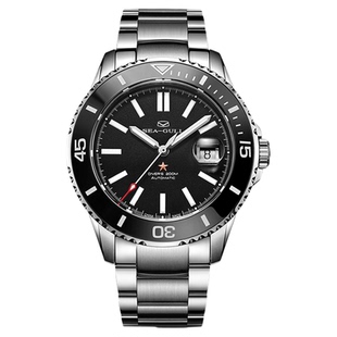 正品海鸥表男表商务休闲防水潜水全自动机械手表陶瓷圈男士1201