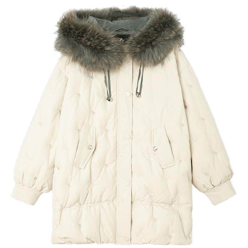 温柔系奶油羽绒服女冬季